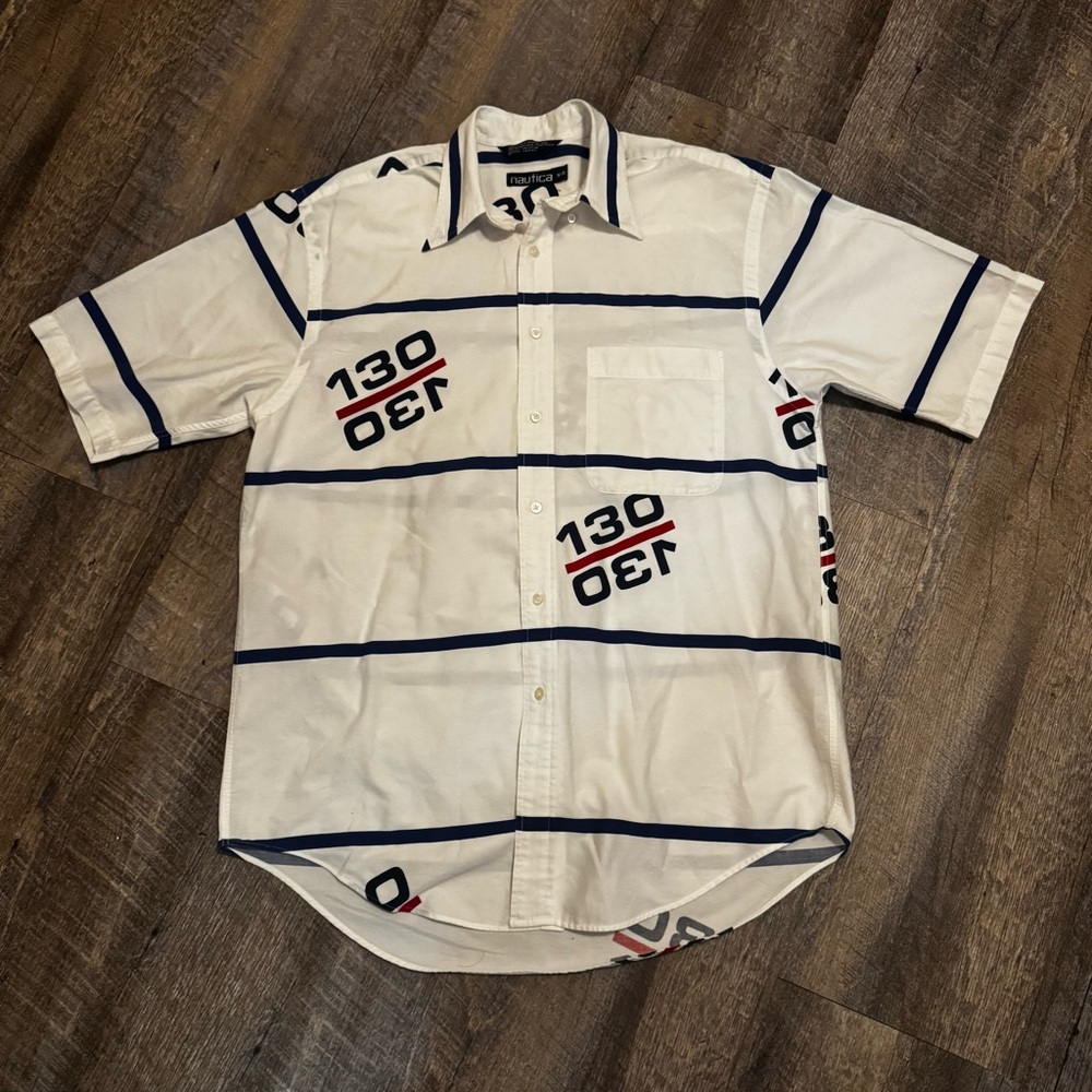 90s men's Nautica sailing shirt size medium